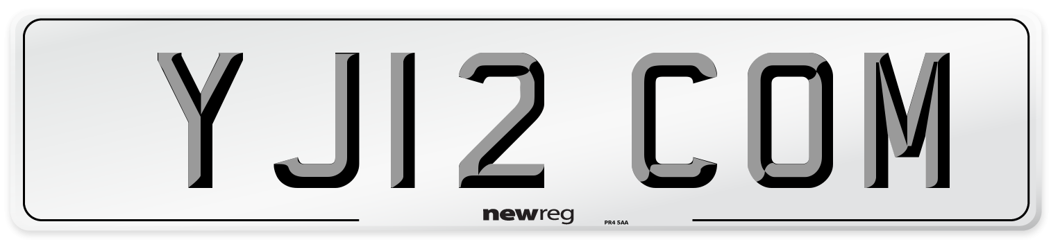 YJ12 COM Number Plate from New Reg